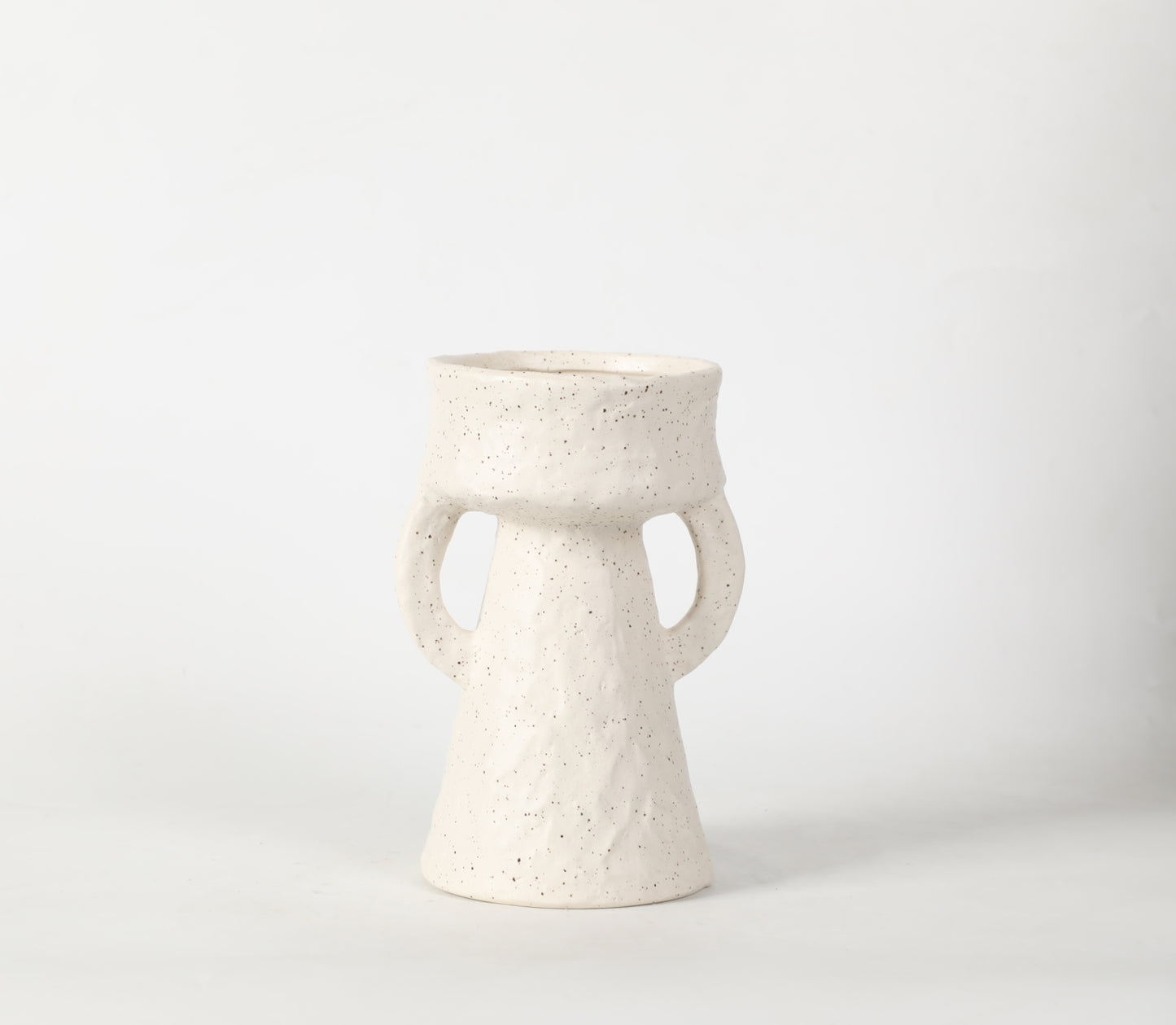 Ceramic Vase Creamy Handle